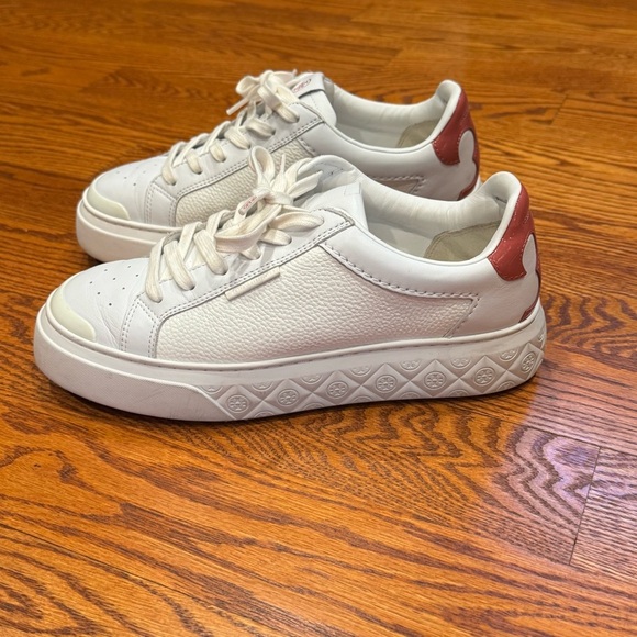 Tory Burch lady bug sneaker size 9.5 washed berry EUC - Picture 9 of 10